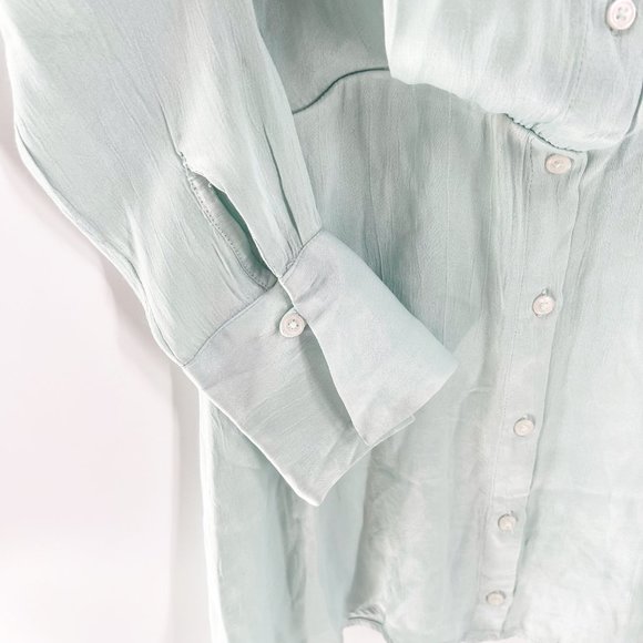 Free People - Long sleeve button down Dress Size M New - Picture 10 of 12